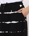 Shop Women's Black & White Tie N Dye Relaxed Fit Joggers