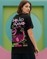 Shop Women's Black Win Graphic Printed Boyfriend T-shirt-Front
