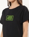 Shop Women's Black Win Graphic Printed Boyfriend T-shirt