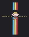 Shop Women's Black Wonder Woman (DCL) Graphic Printed T-shirt-Full