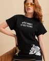Shop Women's Black Worst Enemies Boyfriend T-shirt-Front
