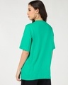 Shop Women's Blarney Green Embellished Oversized T-shirt-Full