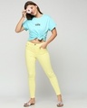 Shop Women's Blue 100% Cute Graphic Printed Boyfriend T-shirt-Design