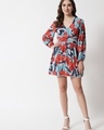 Shop Women's Blue Abstract Printed Dress