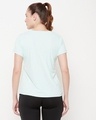 Shop Women's Blue Active Wear Slim Fit T-shirt-Full
