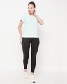 Shop Women's Blue Active Wear Slim Fit T-shirt