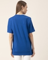 Shop Women's Blue Alien Printed Oversized T-shirt-Full