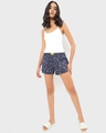 Shop Women's Blue All Over Airoplane Printed Boxers-Full