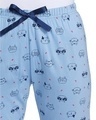 Shop Women's Blue All Over Cat Printed Cotton Pyjamas-Full