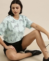 Shop Women's Blue All Over Cheetah Printed Oversized T-shirt-Design