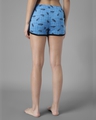 Shop Women's Blue All Over Feather Printed Lounge Shorts-Design