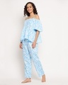 Shop Women's Blue All Over Floral Printed Nightsuit-Design