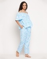 Shop Women's Blue All Over Floral Printed Nightsuit-Full