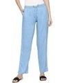 Shop Women's Blue All Over Floral Printed Pyjamas-Front