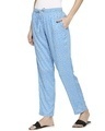 Shop Women's Blue All Over Floral Printed Pyjamas-Full