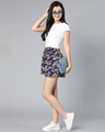 Shop Women's Blue All Over Floral Printed Shorts