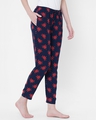 Shop Women's Blue All Over Heart Printed Lounge Pants-Full