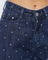 Shop Women's Blue All Over Heart Printed Staright fit Jeans