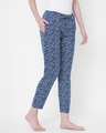 Shop Women's Blue All Over Polka Printed Lounge Pants-Full