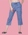 Shop Women's Blue All Over Printed  Cotton Capris-Full