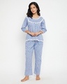 Shop Women's Blue All Over Printed Nightsuit-Front