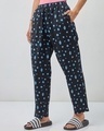 Shop Women's Blue All Over Printed Pyjamas-Front