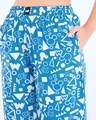 Shop Women's Blue All Over Printed Pyjamas