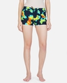 Shop Women's Blue All Over Printed Shorts-Front