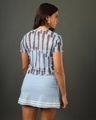 Shop Women's Blue All Over Printed Slim Fit Short Top-Design