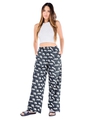 Shop Women's Blue All Over Printed Wide Leg Pyjamas-Full