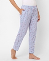 Shop Women's Blue All Over Rabbit Printed Cotton Lounge Pants-Full