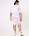 Shop Women's Blue and Pink Tie & Dye Plus Size Oversized Dress-Design