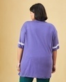 Shop Women's Blue Athletic Graphic Printed Oversized Plus Size T-shirt-Design