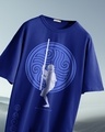 Shop Women's Blue Avatar Aang Graphic Printed Oversized T-shirt-Front