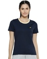 Shop Women's Blue Awaken Typography Slim Fit T-shirt-Front