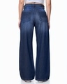 Shop Women's Blue Baggy Distressed Jeans-Design