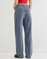 Shop Women's Blue Baggy Straight Fit Distressed Jeans-Design