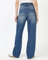 Shop Women's Blue Washed Baggy Straight Fit Jeans-Design