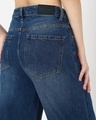 Shop Women's Blue Baggy Straight Fit Jeans