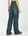 Shop Women's Blue Washed Baggy Straight Fit Distressed Jeans-Design