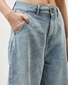 Shop Women's Blue Baggy Tapered Fit Jeans