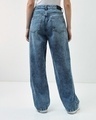 Shop Women's Blue Baggy Wide Leg Jeans-Design