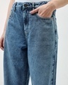 Shop Women's Blue Baggy Wide Leg Jeans