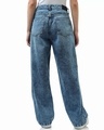 Shop Women's Blue Baggy Wide Leg Jeans-Design