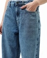 Shop Women's Blue Baggy Wide Leg Jeans