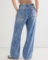 Shop Women's Blue Baggy Wide Leg Jeans-Full