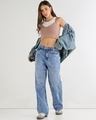 Shop Women's Blue Baggy Wide Leg Jeans