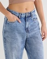 Shop Women's Blue Baggy Wide Leg Jeans