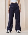 Shop Women's Blue Baggy Wide Leg Jeans-Design