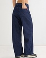 Shop Women's Blue Baggy Wide Leg Jeans-Full